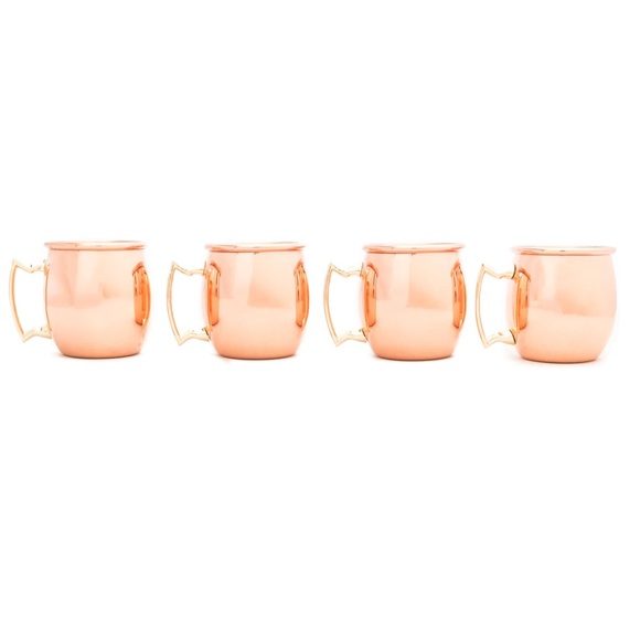 Mini Moscow Mule Copper Shot Glasses with Display Stand - Picture 1 of 4